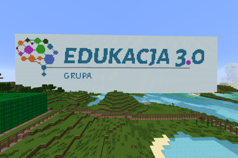 Zrzut ekranu przedstawia logo grupy Edukacja 3.0